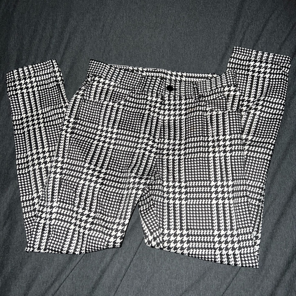 Zara Man Houndstooth Print Skinny Pants Trousers Size 31 Waist
